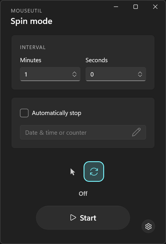 MouseUtil auto click mode window