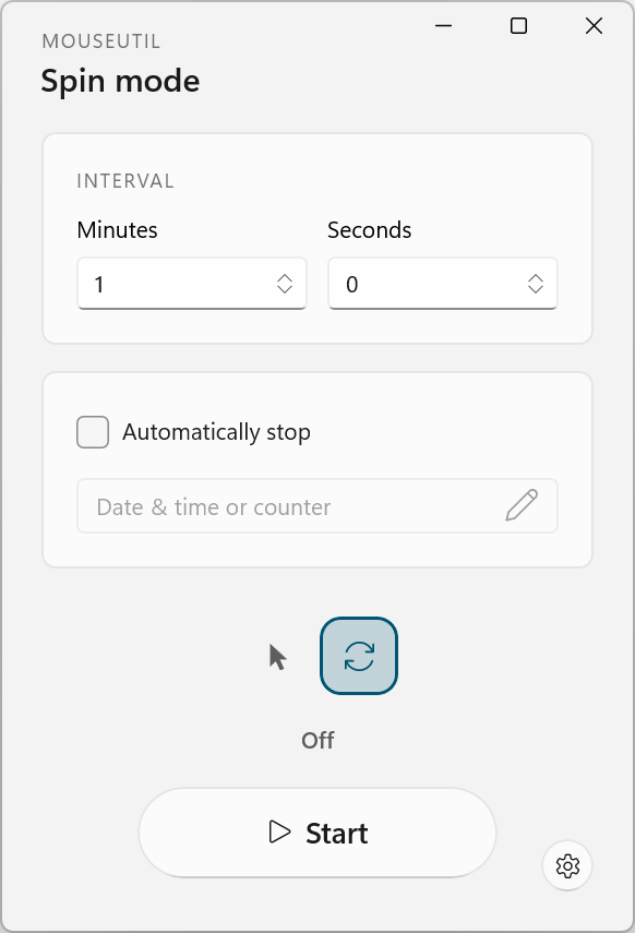 MouseUtil auto click mode window